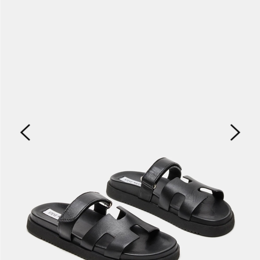 Steve Madden Mayven Black Leather sandals - Picture 2 of 6